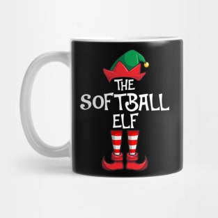 Softball Elf Matching Family Christmas Sporty Mug